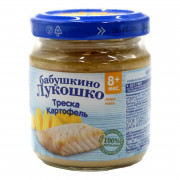Пюре Бабушкино лукошко картофель с треской 100г