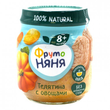 Пюре Фруто-няня телятина с овощами 100г