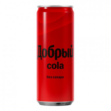 Добрый Кола без сахара 0,33л ж/б
