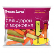 Смесь Белая дача Морковные палочки и палочки сельдерея резаные 80г Смесь Белая дача Морковные палочки и палочки сельдерея резаные 80г