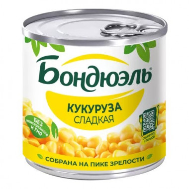 Кукуруза Бондюэль сладкая ж/б 170г