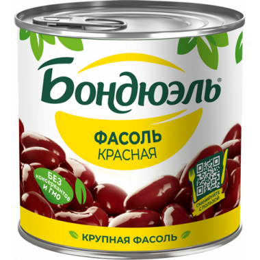 Фасоль Бондюэль красная ж/бн 400г