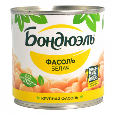 Фасоль Бондюэль белая ж/бн 400г