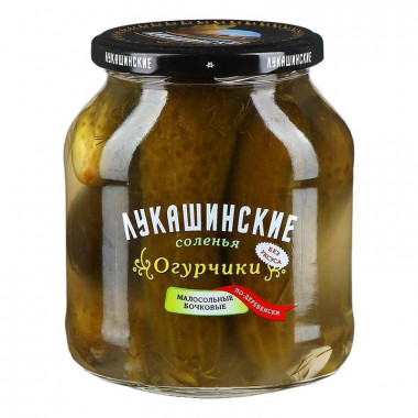 Огурчики Лукашинские соленья по-суздальски 670г ст/б