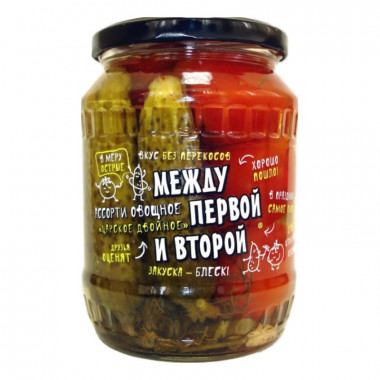 Ассорти МПиВТ Царское двойное овощное маринованное 680г