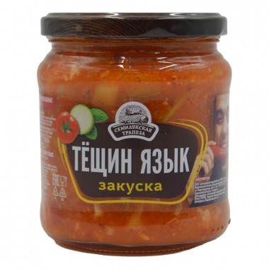 Закуска Семилукская Трапеза Тещин язык овощная 460г ст/б