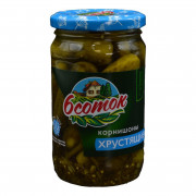 Огурчики 6 Соток корнишоны хрустящие 350г ст/б