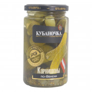 Корнишоны Кубаночка маринованные по-венски 360г ст/б