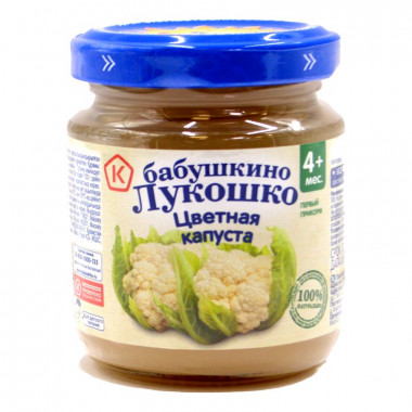 Пюре Бабушкино лукошко цветная капуста 100г
