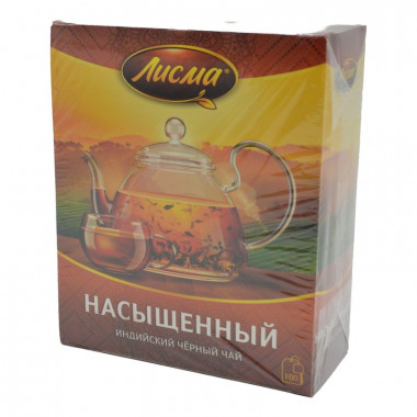 Чай Лисма индийский насыщенный 100пак. 180г