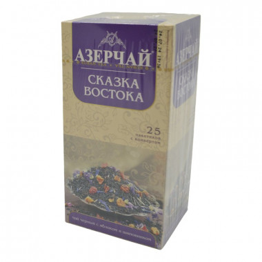Чай Азерчай Сказка Востока черный с яблоком и шиповником 25пак 45г