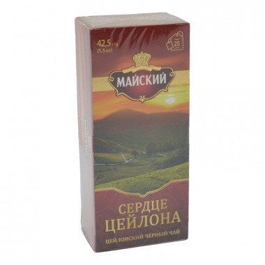 Чай Майский Сердце цейлона черный 25пак*1,7г
