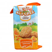 Печенье РотФронт Коровка сдобное с овсяными хлопьями и апельсиновыми цукатами 190г