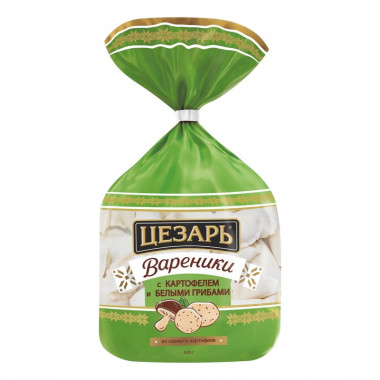 Вареники Цезарь с картофелем и белыми грибами 600г