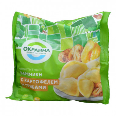 Вареники Окраина с картофелем и грибами 500г
