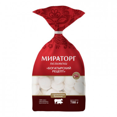 Пельмени Мираторг Богатырский рецепт свиные 700г