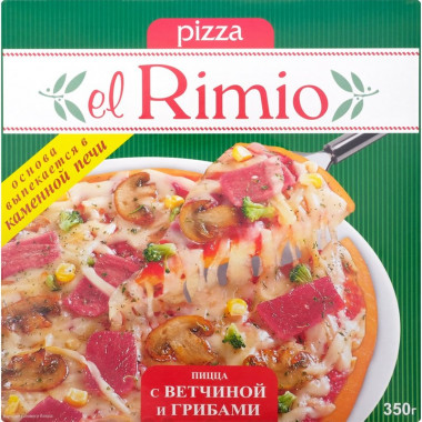 Пицца Римио с ветчиной и грибами 350г