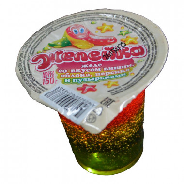 Желе Желейка со вкусом вишни, яблока, персика и пузырьками 150г
