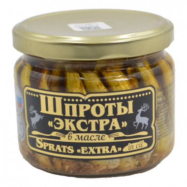 Шпроты Вкусные консервы экстра в масле 270г ст/б