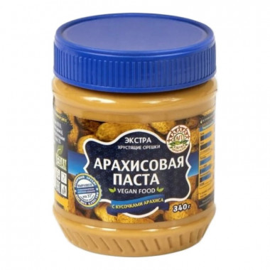 Паста АП арахисовая с кусочками арахиса 340г
