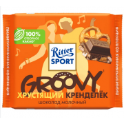 Шоколад Риттер Спорт Хрустящий Кренделёк молочный с кусочками кренделя 100г л/в