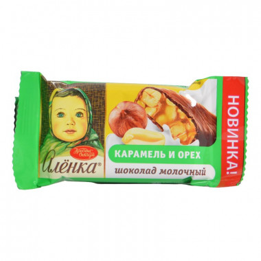 Шоколад Аленка молочный карамель и орех 25г