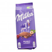 Шоколад Милка молочный с фундуком и изюмом 80г
