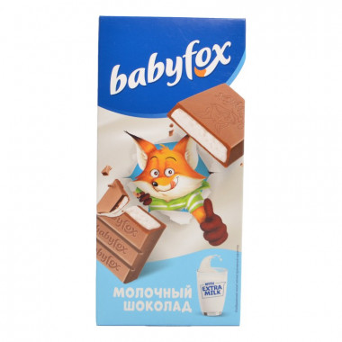 Шоколад БейбиФокс молочный с молочной начинкой 90г
