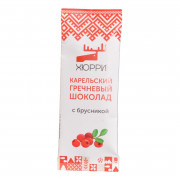 Шоколад Мастерская Хюрри гречневый с брусникой 30г