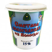 Сметана Из Вологды стакан 15% 400г