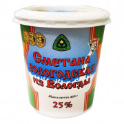 Сметана Из Вологды стакан 25% 400г