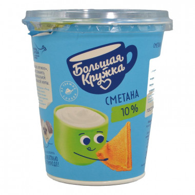 Сметана Большая кружка 10% 300г