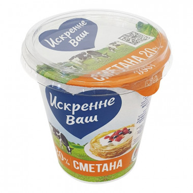 Сметана Искренне Ваш 20% 300г п/ст