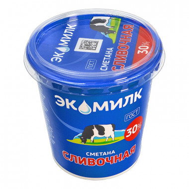 Сметана Экомилк сливочная 30% 300г