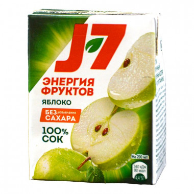 Сок J7 яблочный 0,2л