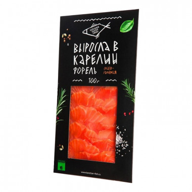 Форель Карелия филе соленая 150г ломтики