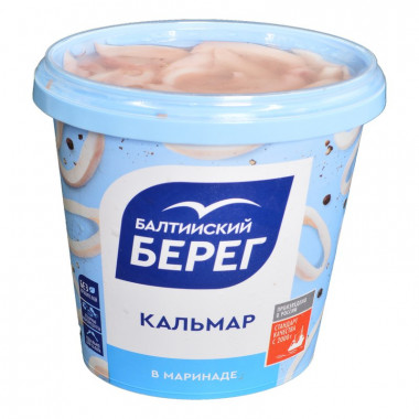 Кальмар Балтийский берег гигантский в маринаде 390г