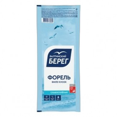 Форель Балтийский берег филе-кусок на коже с/с в/у 100г