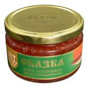 Икра Сказка Красная имитированная со вкусом лососевой икры 220г ст/б
