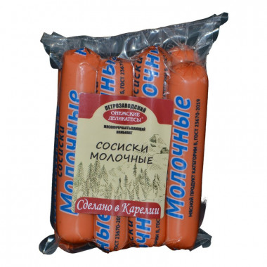 Сосиски Онежские деликатесы Молочные ГОСТ 450г