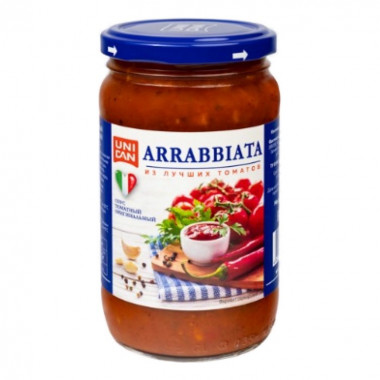Соус Юни Дан Аррабиата томатный 350г ст/б