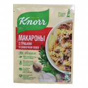 Приправа Кнорр на второе макароны в сливочном соусе с грибами 26г