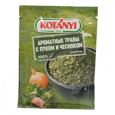 Приправа Котани Ароматные травы с луком и чесноком 20г пакет