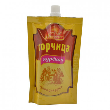 Горчица Русский аппетит Ядреная 120г дой-пак
