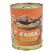 Каша Онежские деликатесы перловая со свининой 340г ж/б ключ