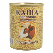 Каша Елецкий мясокомбинат перловая с говядиной по-домашнему340г ж/б