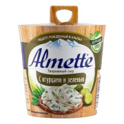 Сыр Альметте с огурцами и зеленью творожный 60% 150г Сыр Альметте с огурцами и зеленью творожный 60% 150г