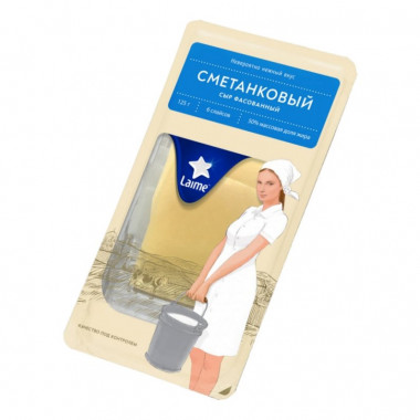 Сыр Лайме Сметанковый слайсы 50% 125 г