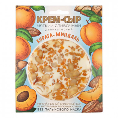 Крем-сыр Амига мягкий сливочный курага-миндаль 69% 120г