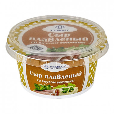 Сыр Славмо плавленый из творога со вкусом ветчины 140г
